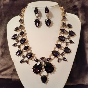 Signed Oscar de la Renta Necklace/Earring Set
